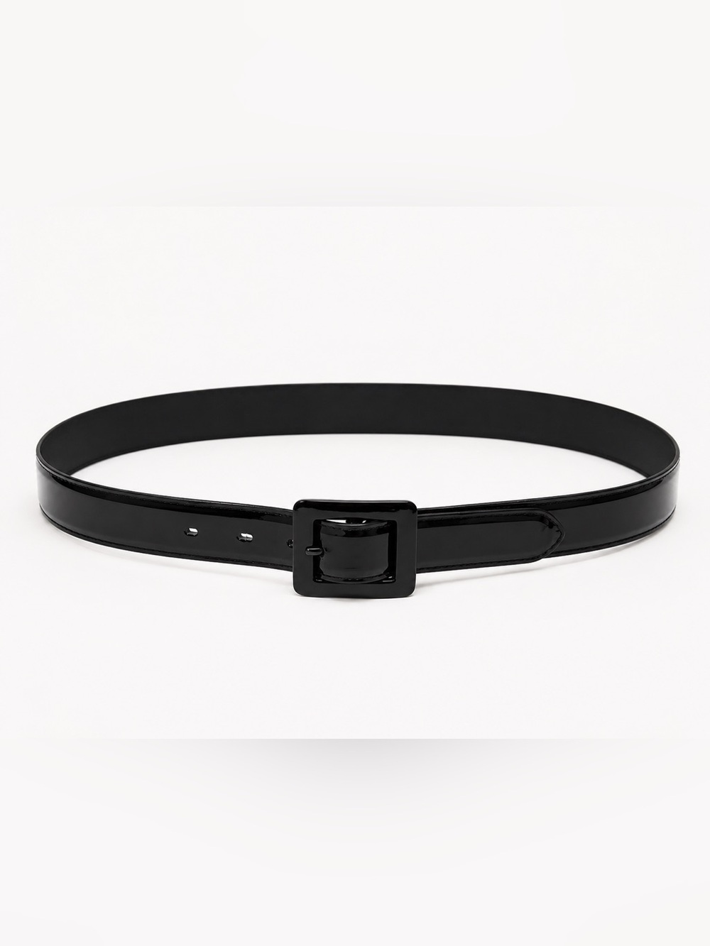 Lauren Ralph Lauren Black Patent leather Square-Buckle Women's Belt